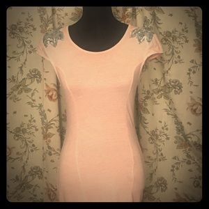 Peach Sequin Mini Dress